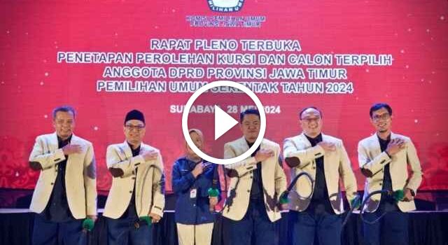 KPU Jatim Gelar Rapat Terbuka Penetapan Perolehan Kursi dan Calon Terpilih Pemilu 2024