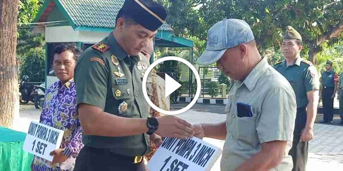 Dandim 0826 Pamekasan Serahkan Pompa Air pada Kelompok&nbsp;Tani