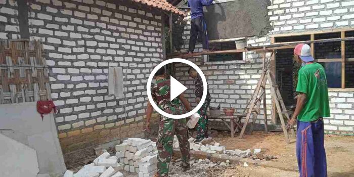 Gotong-royong Koramil Pamekasan Wujudkan Rumah Layak Huni di Kelurahan Bugih