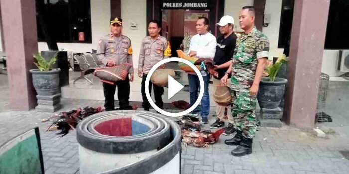 Tim Gabungan Polres Jombang Gerebek Arena Judi Sabung Ayam di&nbsp;Tambakberas