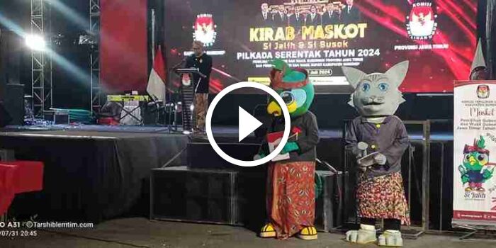 Jelang Pemilukada, KPU Sumenep Gelar Kirab Maskot Si Jalih dan Si&nbsp;Busok